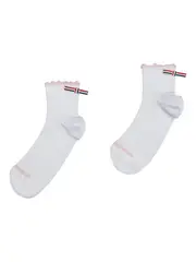 [Thom Browne] Scalloped Edge Pointelle Stitch Crew Socks Women