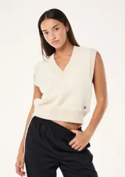 GREENPOINT KNIT VEST IN CLOUD, M
