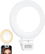 Phone Light Clip - Adjustable Selfie Ring Light with 60 LED Lights - 3- Dimmable Touch Control Rechargeable Phone LED Light for Makeup Mirrors, Tablets, Cell Phones