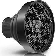 Collapsible Hair Dryer Diffuser Attachment Ionic Blow Dryer Quick Drying Portable Travel Folding Lightweight Silicone Diffuser Salon Hairs ling Accessory Black