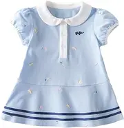 [DAVE & BELLA] DAVE&BELLA Toddler Girls Polo Dress Short Sleeve Golf Tennis Dress A-Line Playwear Sundress Cotton Baby Girls' School Uniform