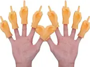 Tiny Hands Middle Finger 10 PCS Little Finger Puppets Mini Finger Hands Minia...