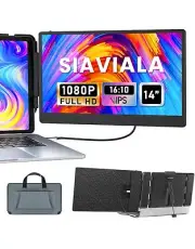 Laptop Screen Extender - 14'' Portable Monitor Plug & Play, 1080P FHD
