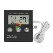 Digital Refrigerator Freezer Thermometer ℃/˚F Switchable High Low Temp Alarm -