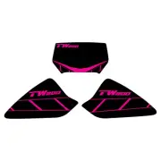 TW200 Shroud Graphics and front plate decal 1987-2023 retro black / pink
