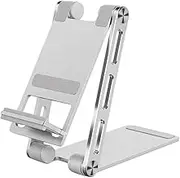 CAXUSD Foldable Phone Holder Tablet Phone Cell Phone Stand for Desk Aluminum Alloy Phone Holder Tablet Car Holder Tablet Mount Foldable Phone Rack Silica Gel Flat Office Desktop