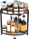 Spice Rack Organizer, 2 Tier Cabinet Corner Shelf, Kitchen Corner Shelf Countert