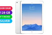 Apple iPad AIR 2 Wifi + Cellular (128GB, Silver) - Refurbished (Excellent)