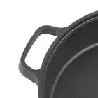 Cast Iron Pot Dual Loop Handle 25cm Uncoated Dutch Oven Flat Bottom For Soup