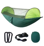 Hammock 2 Tourist Outdoor Portable Hammocks With Mosquito Net Waterproof Camping For Leisure Shelters Survival Ultralight Large Green