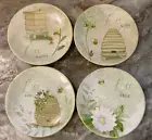 Honeybee Salad Plates. Bee Kind, Bee True, Bee Happy And Bee You. Set Of 4 New.