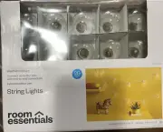 Room Essentials Clear String Lights - 20 Globes Indoor/Outdoor 16 Ft