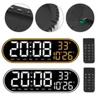 Remote Access 15 Inch LCD Wall Clock with Adjustable Brightness Features