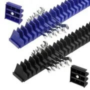 46pcs Magnetic Wrench Organizer for Tool Box, Modular Wrench Holder, Black Blue