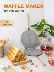 Waffle Cone Maker Krumkake Iron Wafer Machine Stroopwafel Ice Cream Cone Mold