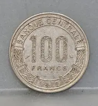在飛比找Yahoo!奇摩拍賣優惠-幣276 中非1972年100法郎硬幣