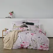 Logan and Mason Cherub Quilt Cover Set Pink