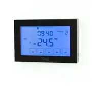 Radiant GTSB-DUAL-H Glass Fronted Dual Purpose Thermostat & Timer Switch - Horizontal - Black