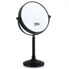 20X Magnified Makeup Mirror with Stand - Double Sided 20x and 1x Cosmetic Mir...