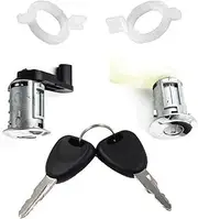 STGTZPLPDU Left+Right OE 7701468981 7701468982 Car Door Lock Barrel Cylinder with 2 Key Fit for Renault Fit for Megane Scenic Fit for Clio Master Door Lock