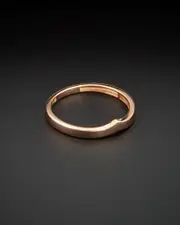 14K Italian Rose Gold Chevron Band Ring