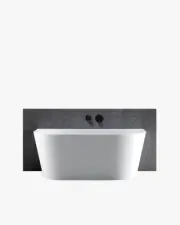 Freestanding Back to Wall Bath 1500 Acrylic White Round Modern Bathtub NEW
