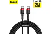 2M 2 Meter Baseus USB Type C to USB C Cable QC3.0 60W PD Quick Charge Cable Fast Charging Cord