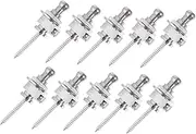 Yardwe 10pcs Guitar Strap Nails Lock Key Guitar Straps Guitar Strap Buckle Button Belt for Guitar Fixator Anti-falling Strap Buckle Silver Iron