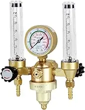 G5/8" 0-25Mpa Argon CO2 Mig Tig Flow Meter Gas Regulator Flowmeter Welding Weld Gauge Argon Regulator Reducer(Gold)