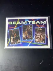 REGGIE MILLER/CHARLES BARKLEY/CLYDE DREXLER BEAM TEAM - 1992 TOPPS # 1 - ALL HOF