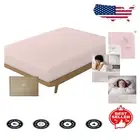Luxurious 100% Organic Cotton Twin Fitted Sheet - Blush Pink, 300 Thread Count
