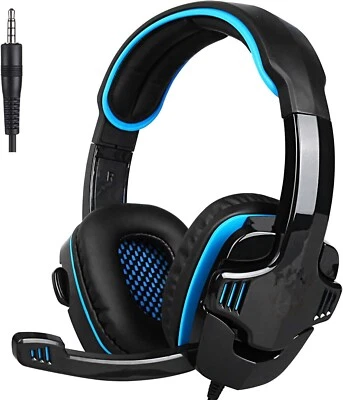 Gaming Headset Compatible With Xbox One, PS4, PC, Volume Controller, Noise Cance