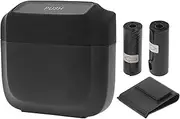 X AUTOHAUX Car Trash Can Hanging 6.3" Length 2.4" Width 5.9" Height Trash Bin Plastic Black 1 Set