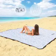 Beach Blanket Picnic Blankets Waterproof Sandproof with Stakes, Thick 3-Layer...