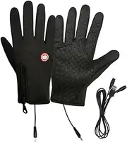 [Generic] Waterproof Heating Gloves, Full Finger Heated Mittens, Touchscreen Heated Mittens, Portable Hand Warmer Mittens, Heated Mittens for Indoor Use, USB Touchscreen Heated Gloves for Indoor and Outdoor