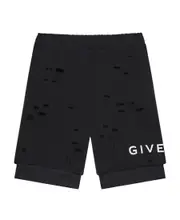 Givenchy Archetype Destroyed Effect Detailed Shorts S,XL,XS,L,M faded black