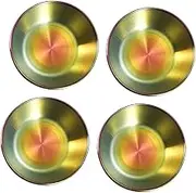 AUTSUPPL 4PCS Stainless Steel Sauce Dish Versatile Appetizer Bowls for Home Kitchen Outdoor Use Stylish Serving Containers for Condiments BBQ Picnics More