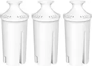 3-Pack Water Filter Replacements for Brita Pitchers and 3 Filters