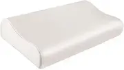 THXSILK 19 Momme Mulberry Silk Pillowcase for Contour Memory Foam Pillow Cervical Pillow Case, Hypoallergenic Washable (Natural White, 50x30x10/7 CM)