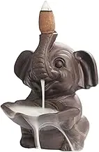 Backflow Incense Burner, Incense Cone Holder, Elephant Backflow Burner, Ceramic Incense Burner, Backflow Incense Burner with Elephant Statue, Ceramic Cone Holder for Meditation