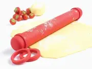 Mastrad Adjustable Rolling Pin 41cm Non Stick Silicone Coating Made in France