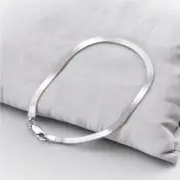 NEW sterling silver solid Italian flat herringbone chain bracelet jewelry B24