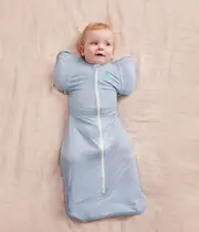 [Swaddle Up™ Transition Bag] Soft Blue •Cotton