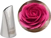 124K Rose Decorating Nozzle Cream Design Tool for White Bean Paste Mashed Potato Flowers Stainless Steel Petal Lace Squeezer Pastry Nozzles