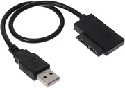 SHINEOFI 1pc to USB Adapter Cable for Laptop CD ROM High Speed Data Transfer Compatible with Sata Optical Drive Durable Material Easy Installation for Additional Storage