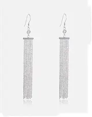 MAYJAI Pure Silver Fashion Tassel Earrings Simple Personalized Earpiece