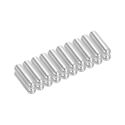 20 Pcs Dowel Pins 5x15 mm (3/16" Dia) Round Head Flat Chamfered End Metal Pin