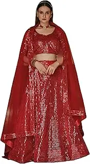 [ETHNIC EMPORIUM] Indian Wedding Woman Net Hand Work Embroidered Lehenga Choli 2168