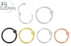 Pairs & Singles 20G-14G Steel Hinged BCR Ball Closure Segment Nose Ring Earrings