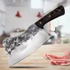 Handmade Cleaver Knife Forged Steel Wood Handle Chef Butcher Slicing Chop Bones